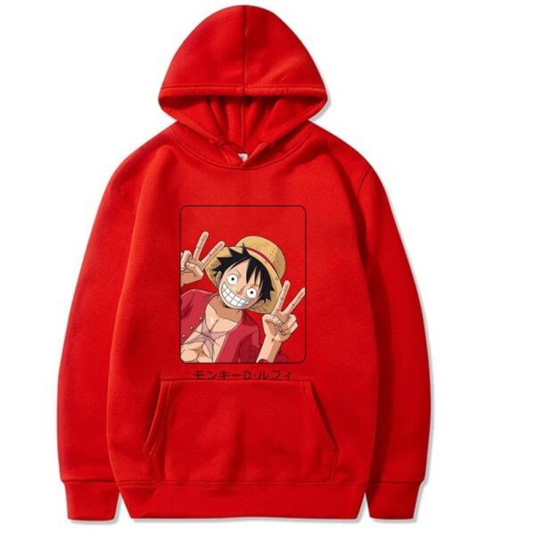 Monkey D. Luffy Peace Signs Sweatshirt/Hoodie Hoodies 16