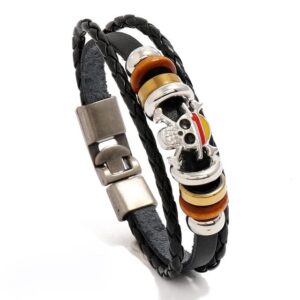 One Piece Wrist Bracelet/Wristband – Monkey D. Luffy Jolly Roger Skull with Strawhat Summer Collection