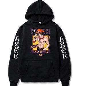 One Piece Ace Hoodie – Manga-Inspired Print – Harajuku Style – Fashion Leisure Pullover Sweatshirt Ace