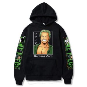 One Piece Roronoa Zoro Hoodie – Unisex Print – Streetwear Casual Sweatshirt One Piece Apparel