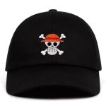 One Piece Pirate Flag Dad Hat - Japanese Anime Inspired - 100% Cotton Embroidered Baseball Cap - Unisex Snapback - Fashionable Outdoor Leisure Wear