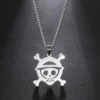 One Piece Necklace – Luffy Jolly Roger Stainless Steel Luffy 36
