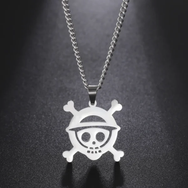 One Piece Necklace – Luffy Jolly Roger Stainless Steel Luffy 30