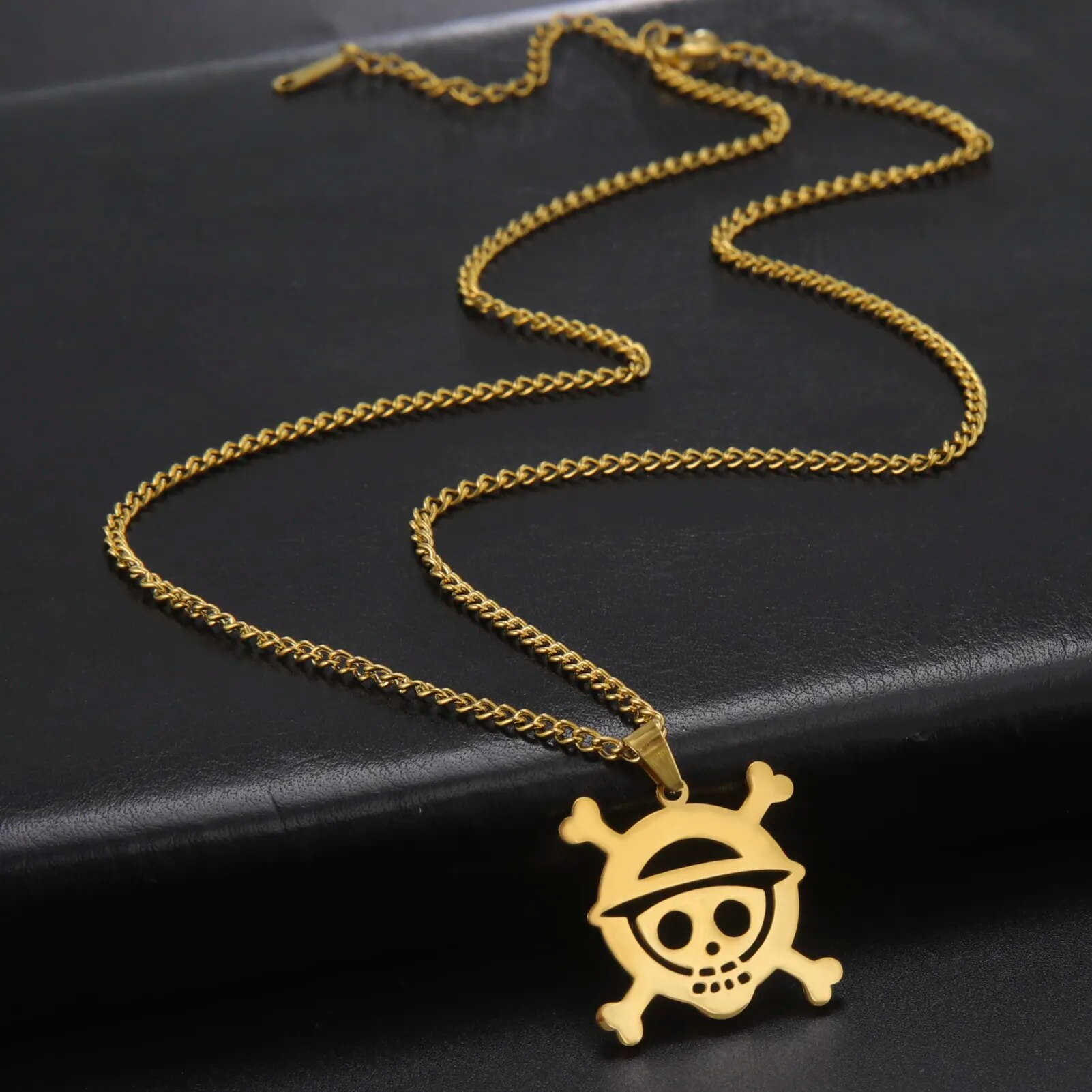 One Piece Necklace – Luffy Jolly Roger Stainless Steel Luffy 31