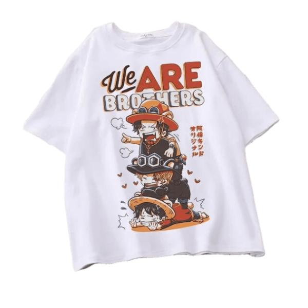 Luffy Ace Sabo Shirt: One Piece Apparel Iconic Trio T-Shirt Ace 180