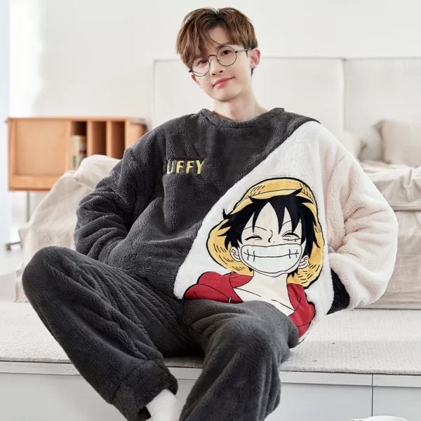 One Piece Luffy Pajamas: Winter Warm Nightwear Luffy 41