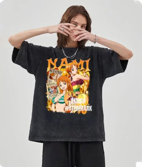 Nami T Shirt: Vintage Washed One Piece Style Nami 9
