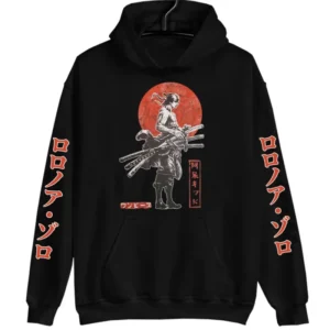 Zoro One Piece Hoodie: Long Sleeve Pullover One Piece Apparel