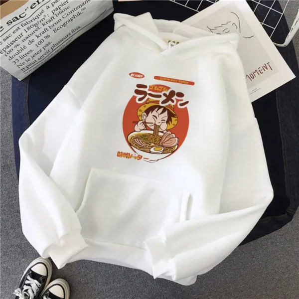 One Piece Merch Hoodie: Luffy Eating Graphic Hoodies 21