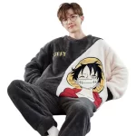 One Piece Luffy Pajamas: Winter Warm Nightwear