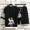 One Piece Shirt and Shorts Set: Summer Casual Harajuku Style for Men Luffy 312