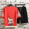 One Piece Shirt and Shorts Set: Summer Casual Harajuku Style for Men Luffy 313
