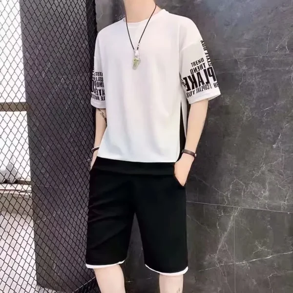 One Piece Shirt and Shorts Set: Summer Casual Harajuku Style for Men Luffy 308