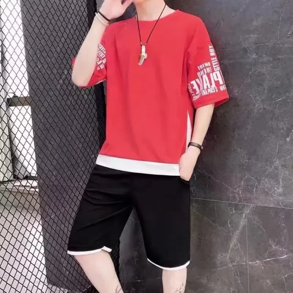 One Piece Shirt and Shorts Set: Summer Casual Harajuku Style for Men Luffy 309