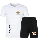 One Piece Anime Workout Clothes - Shirts and Shorts Set